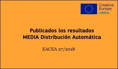 RESULTADOS: Convocatoria Distribución Automática (fase de generación y reinversión) EACEA 27/2018