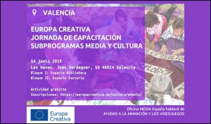 JORNADA EUROPA CREATIVA: Subprogramas MEDIA y Cultura (Valencia)