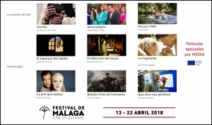 FESTIVAL DE MÁLAGA 2018: Películas apoyadas por MEDIA en La Cosecha del Año y en Homenajes