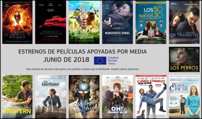 ESTRENOS JUNIO 2018: Películas apoyadas por MEDIA