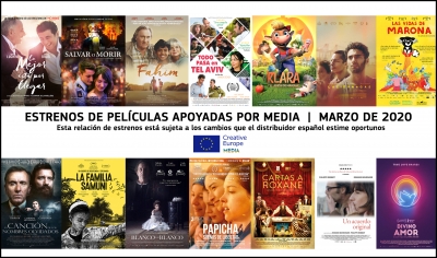 ESTRENOS MARZO 2020: Películas apoyadas por MEDIA