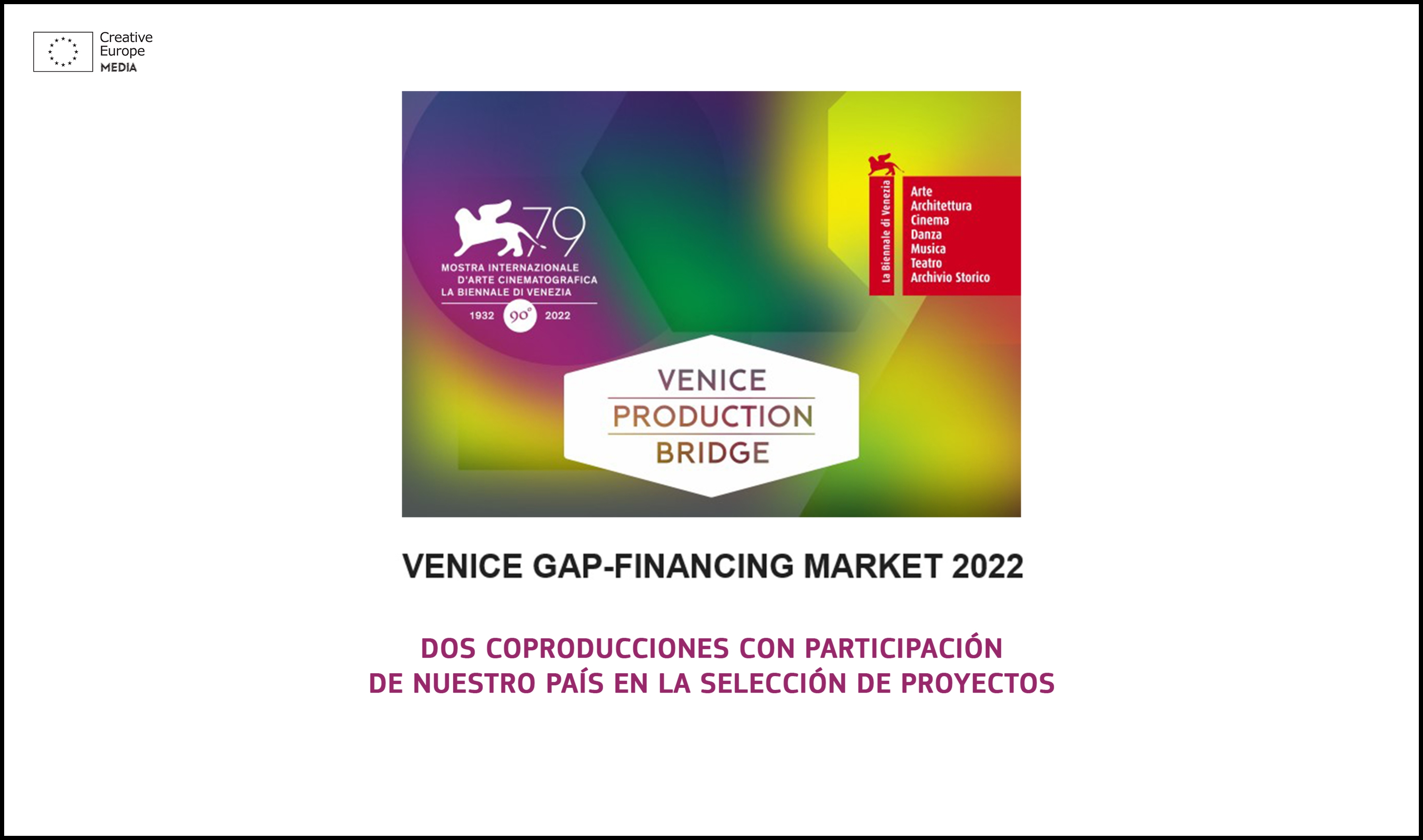 VENICE GAP-FINANCING MARKET 2022: Dos coproducciones con participación española en su selección de proyectos